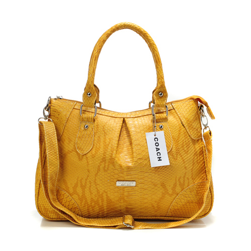 Coach Madison Embossed Medium Yellow Satchels DEM | Coach Outlet Canada